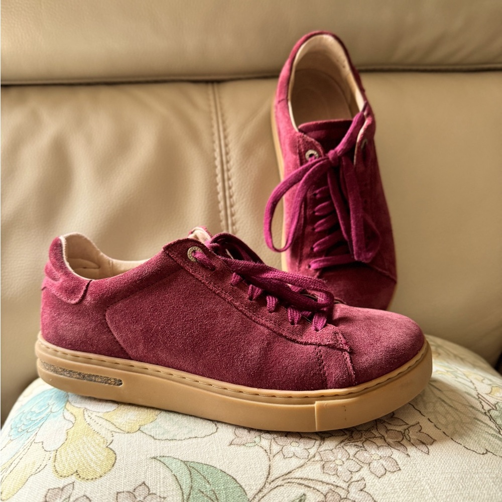 Birkenstock Sneakers - Bend Low Suede Leather Maroon